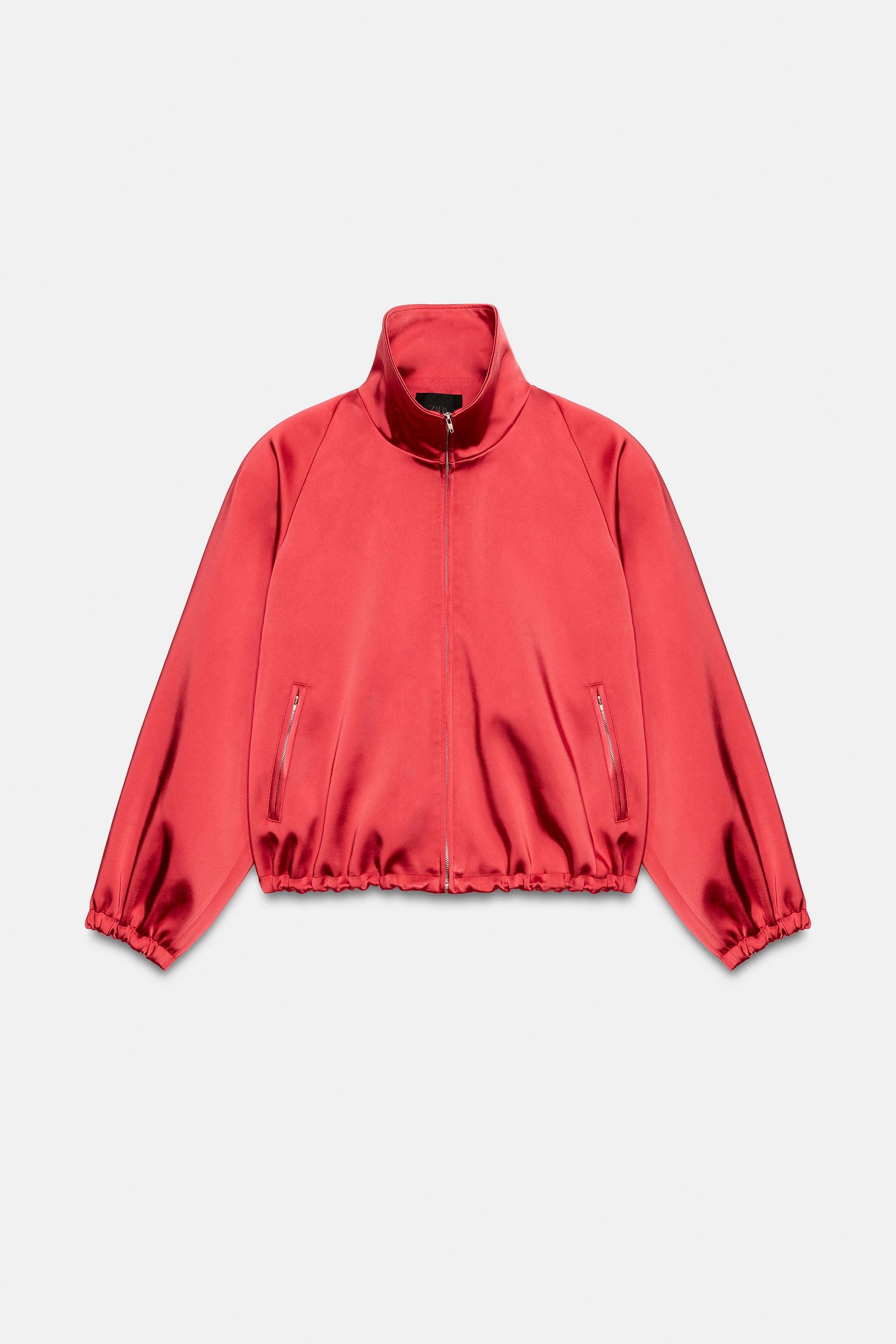 BLOUSON SATINÉ À ÉPAULETTE